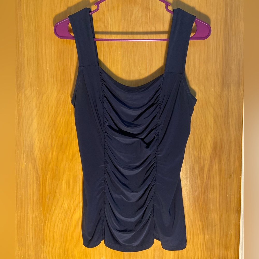 Cato Navy Blue Sleeveless Blouse Size Medium